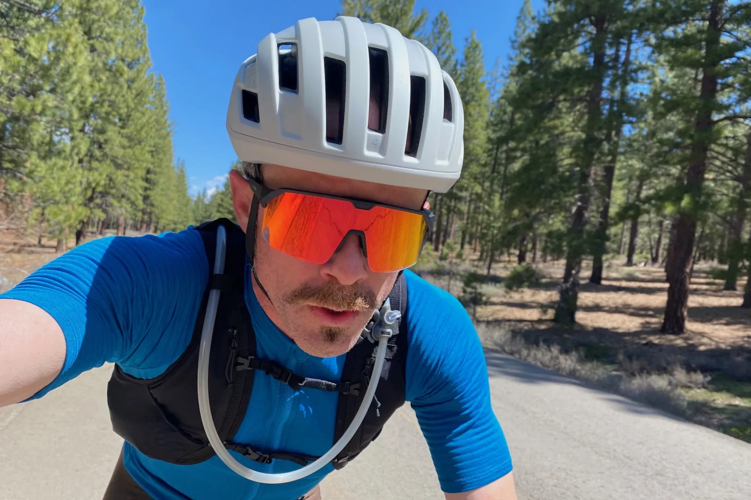 Riding in the Velocio Hydration Pack