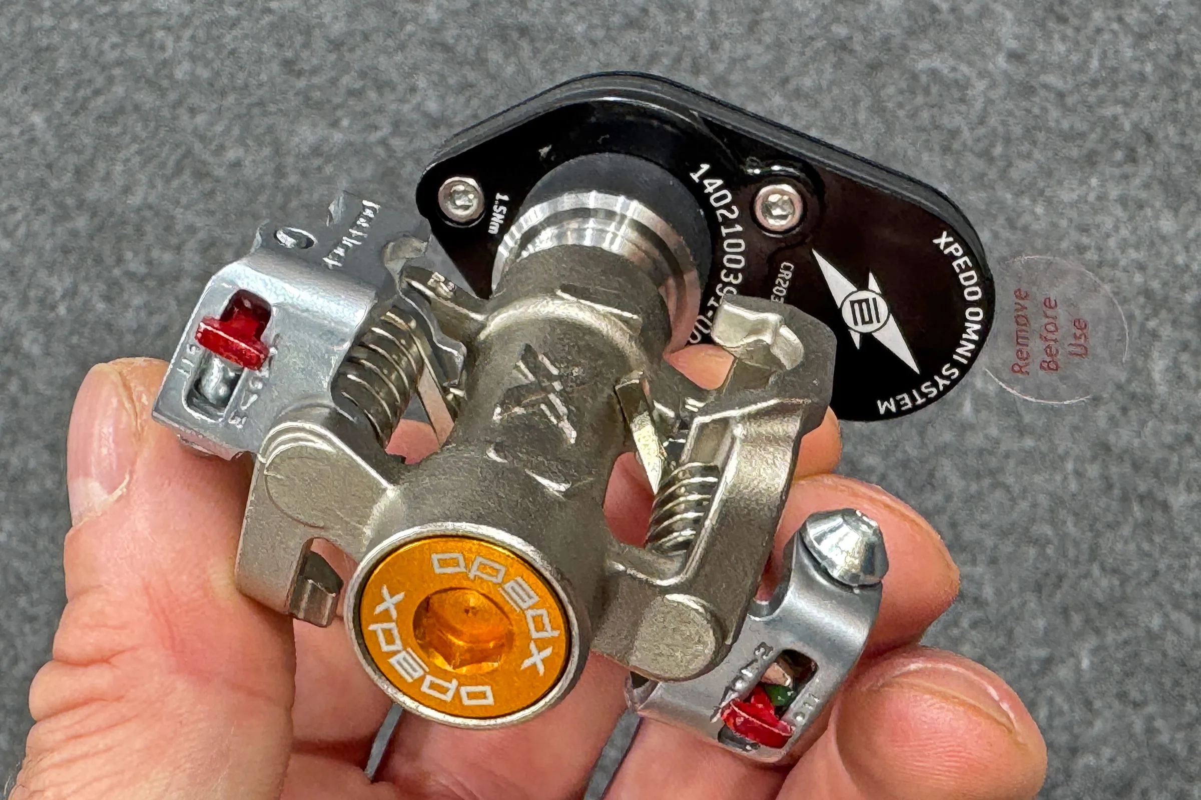 Xpedo Omni accurate power meter pedals, M-Force 8 Omni up close
