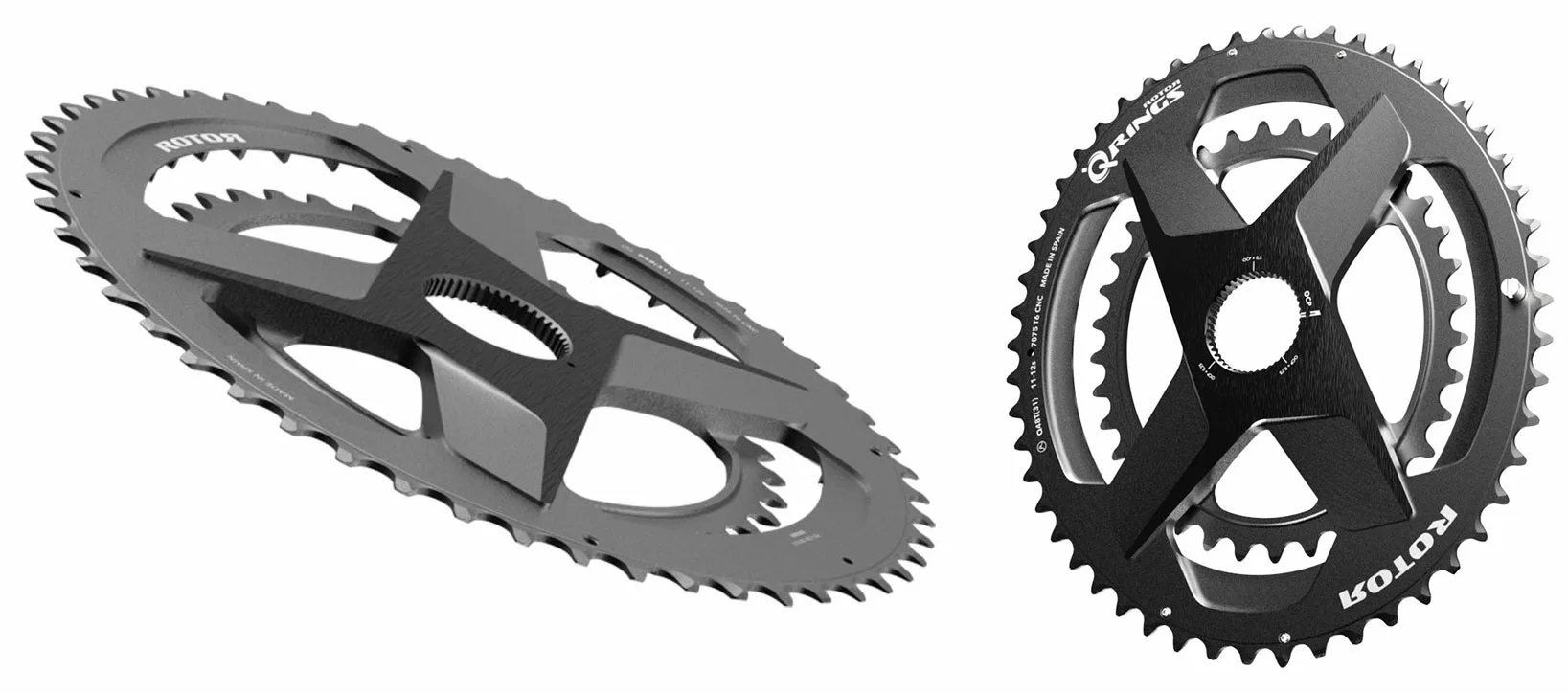 rotor qring lightweight one-piece double chainring.