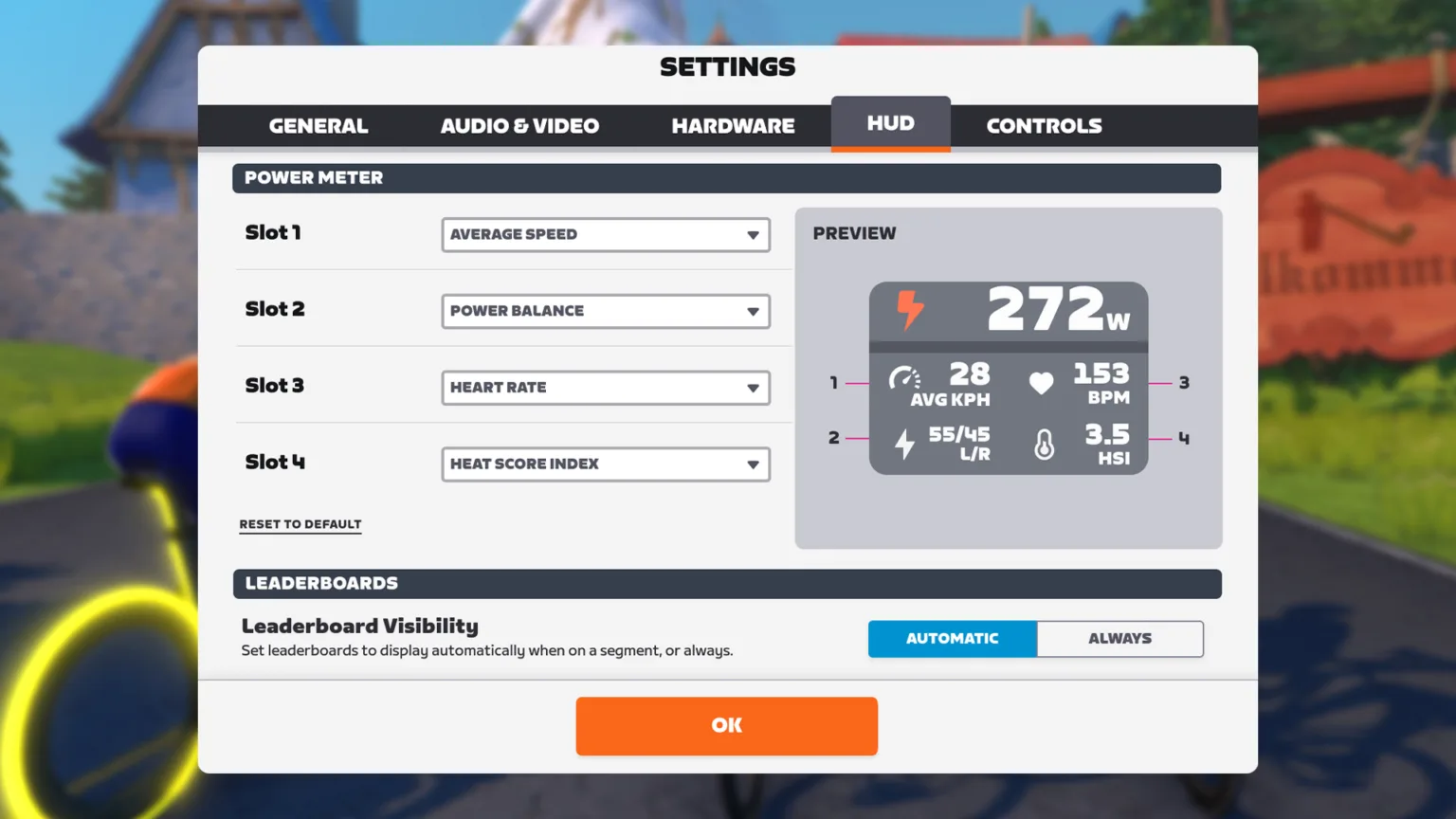zwift hud marcado