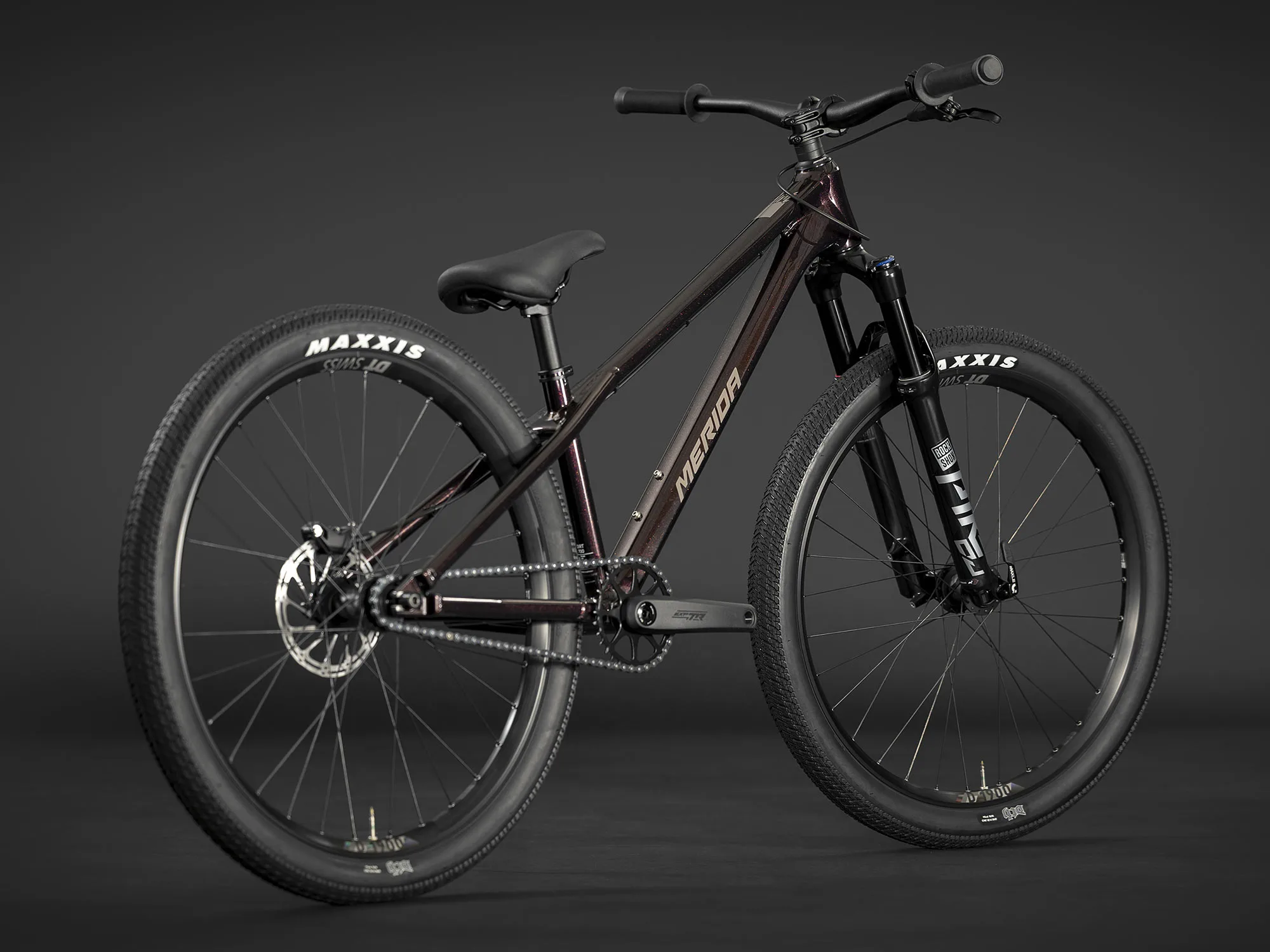 2026 Merida Dirt classic simple singlespeed dirtjump pumptrack mountain bike, angled rear