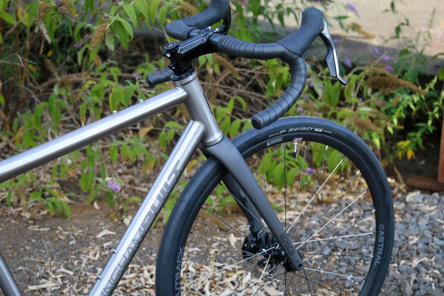 Bingham Built ti road bike Paragon Machine Works front end