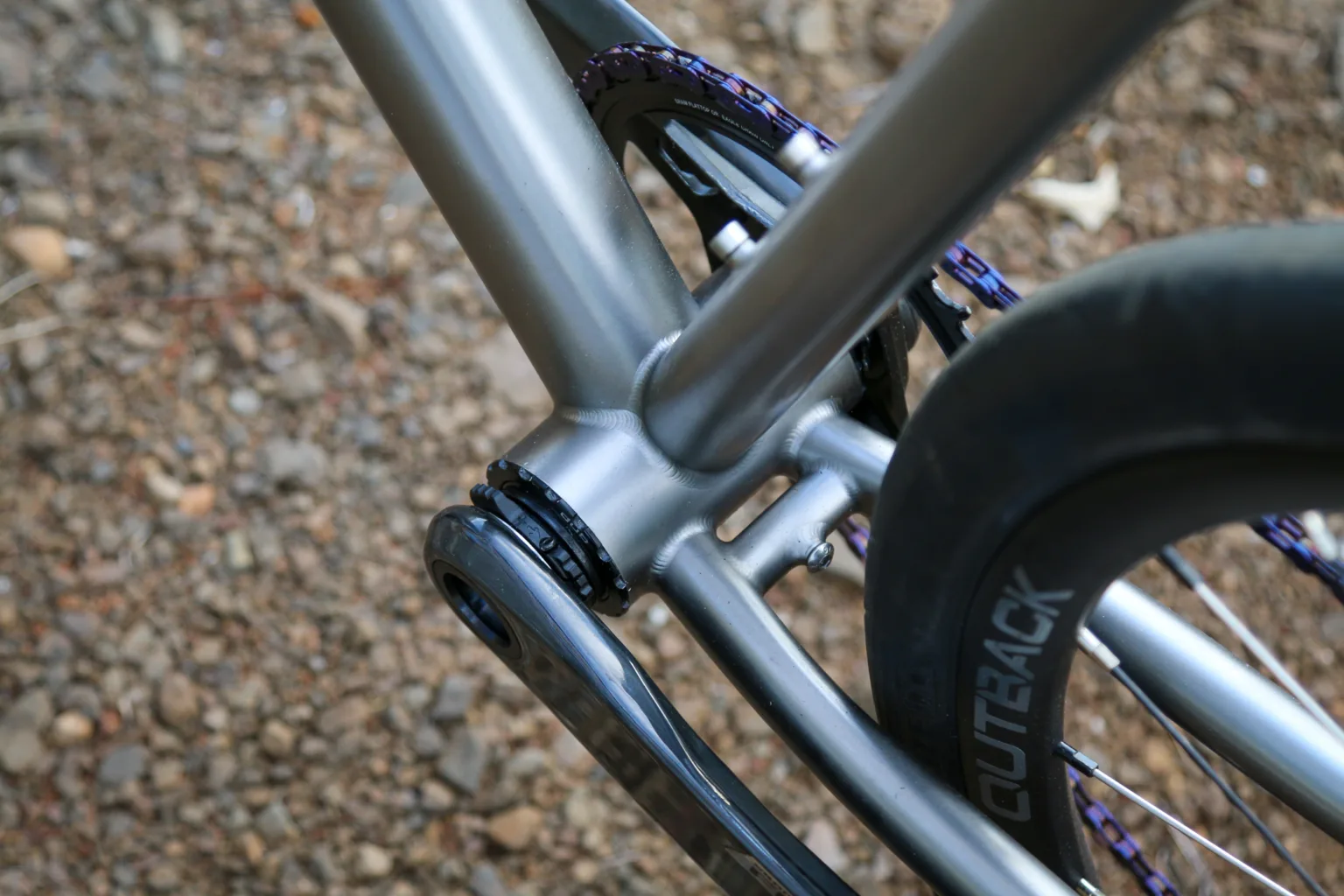 Bingham Built ti road bike bottom bracket