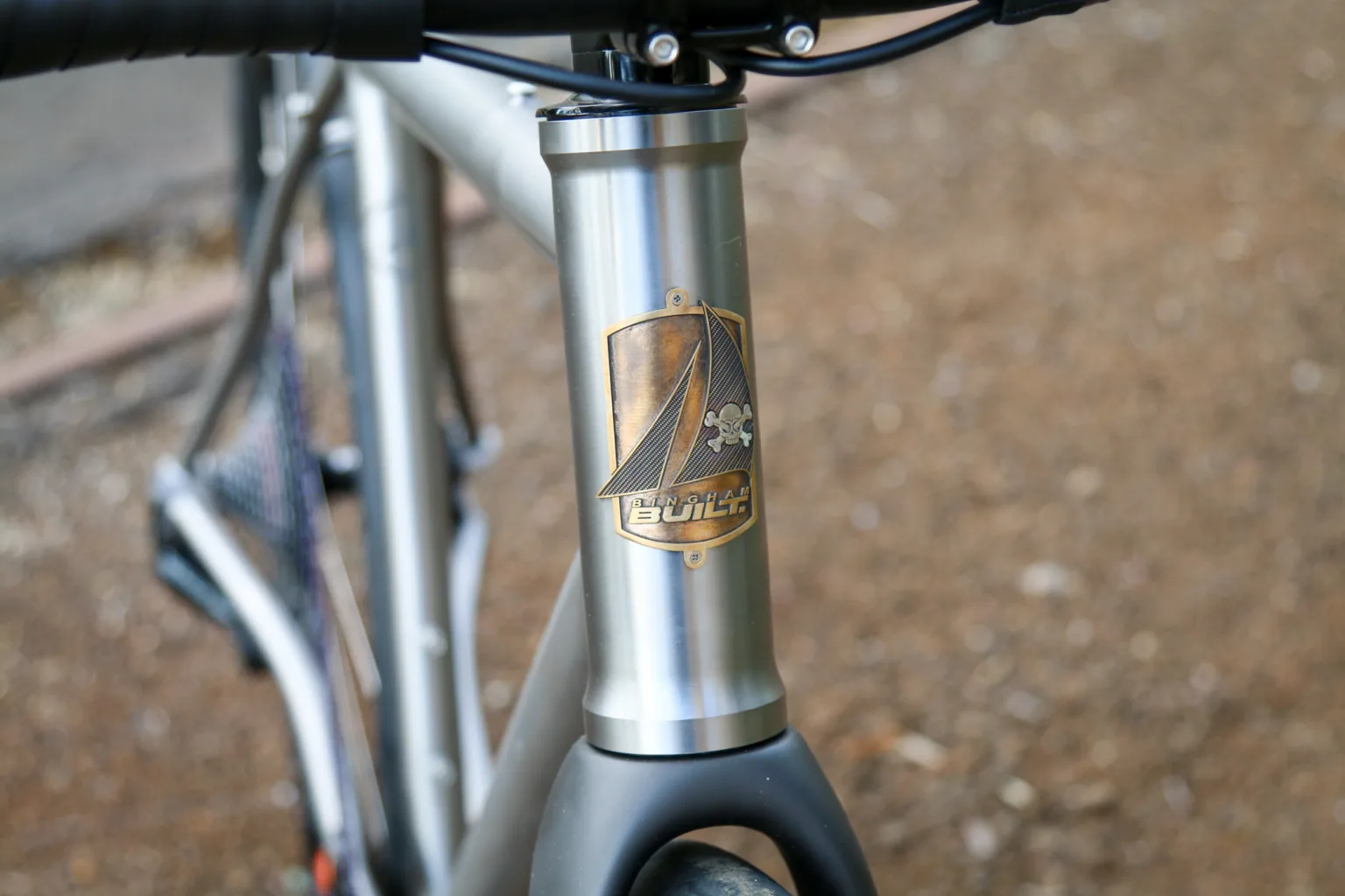 Bingham Built ti road bike Paragon Machine Works head tube