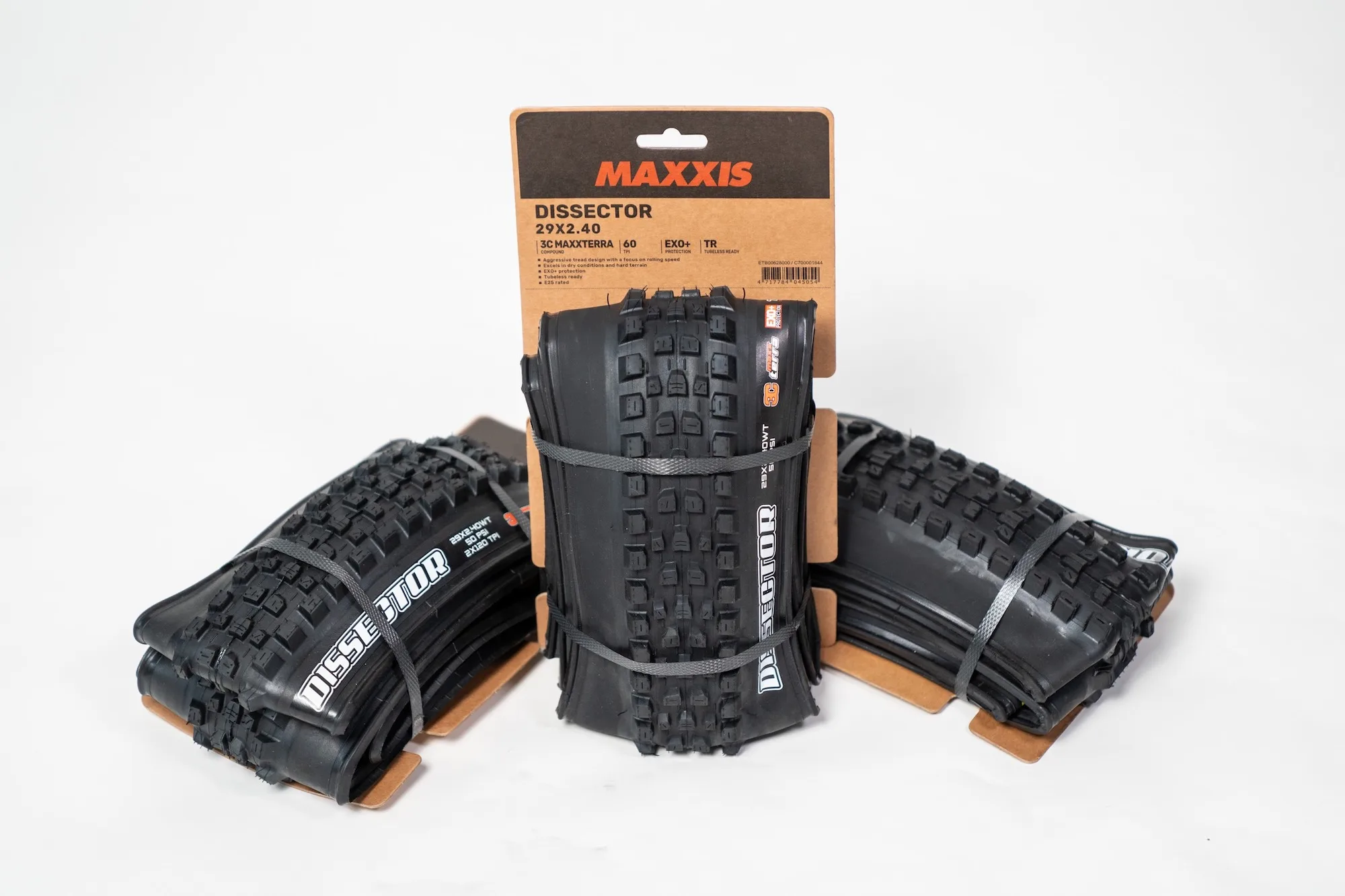 Studio image of the Maxxis Dissector in the package