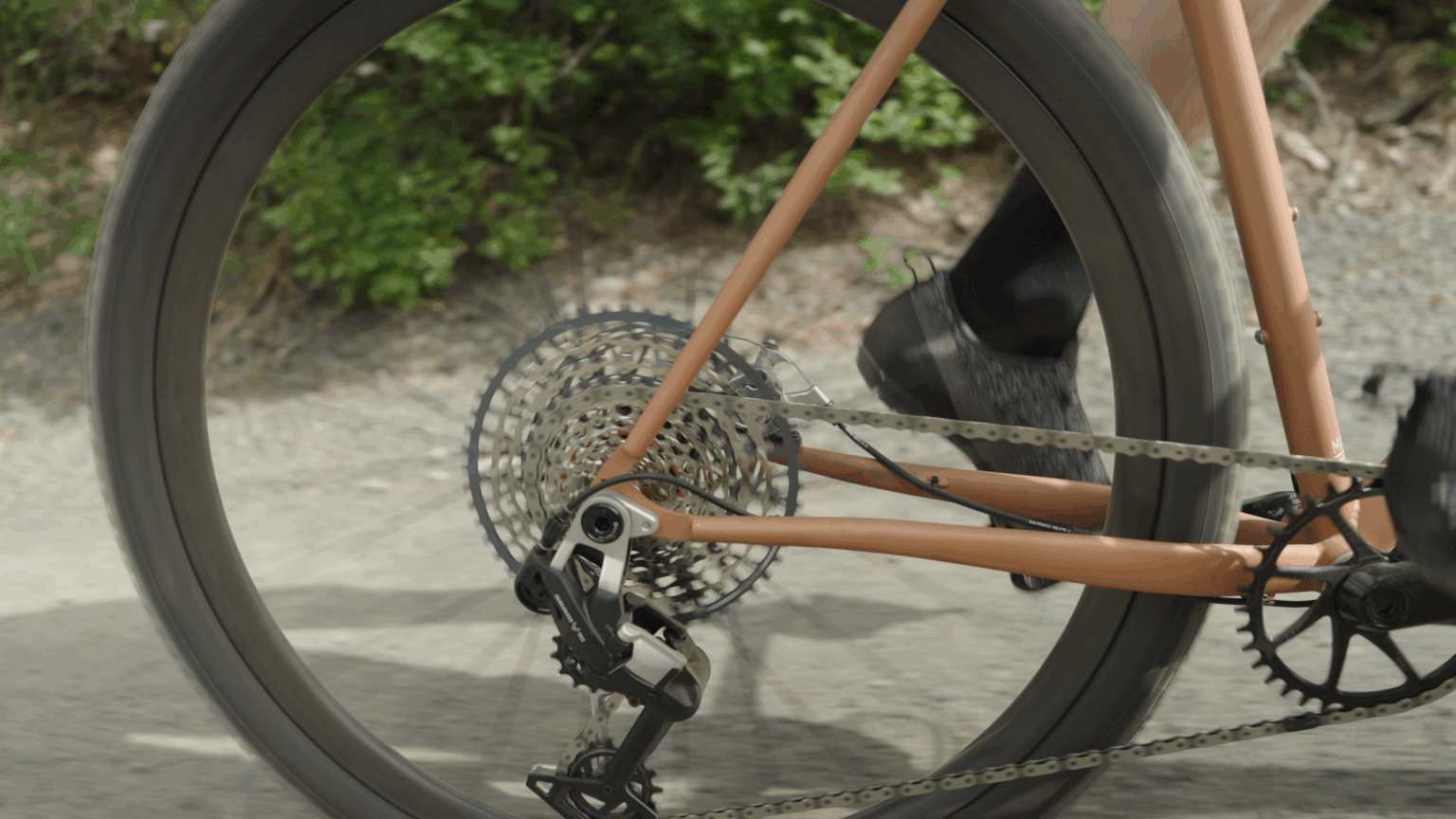a drivetrain on a Pine Cycles FRST