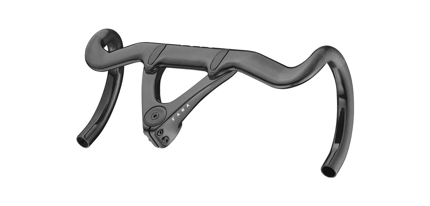 Fara Gr4 lightweight adventure-ready carbon gravel race bike, Fara Modular Cockpit handlebar and stem