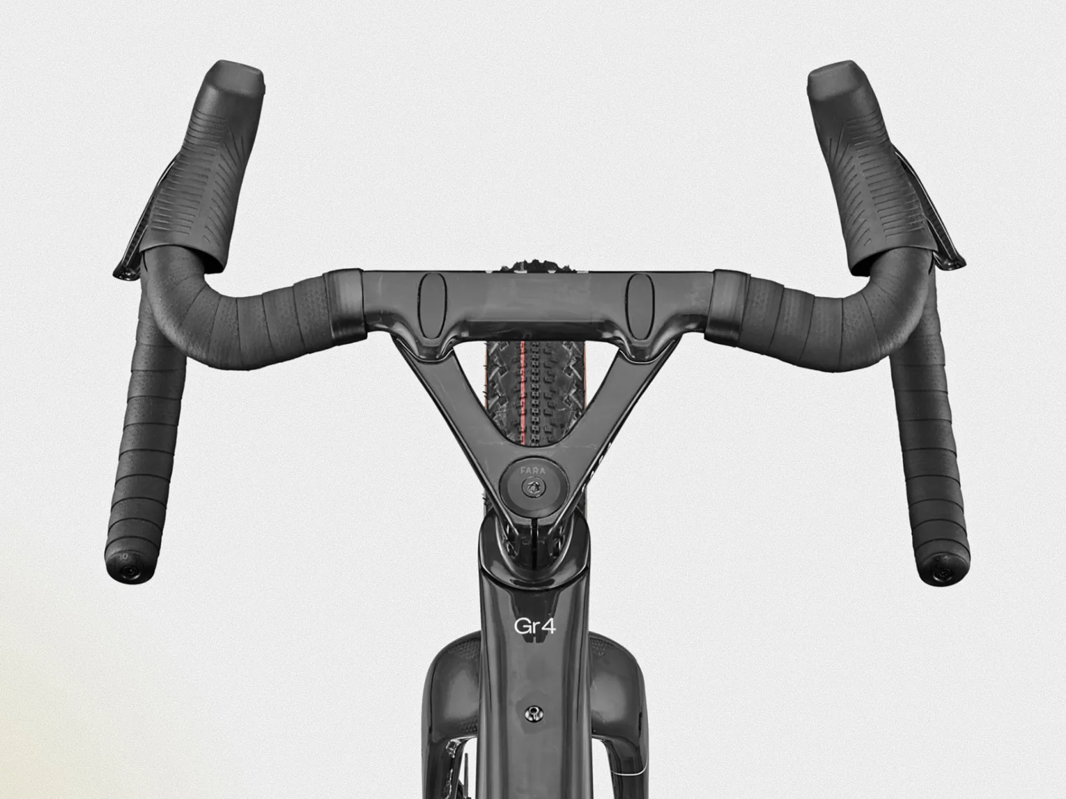 Fara Gr4 lightweight adventure-ready carbon gravel race bike, Fara Modular Cockpit top view
