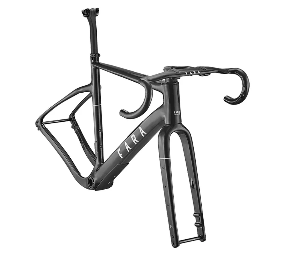 Fara Gr4 lightweight adventure-ready carbon gravel race bike, frameset angled