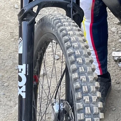 Shot of the tread pattern on the Maxxis prototype