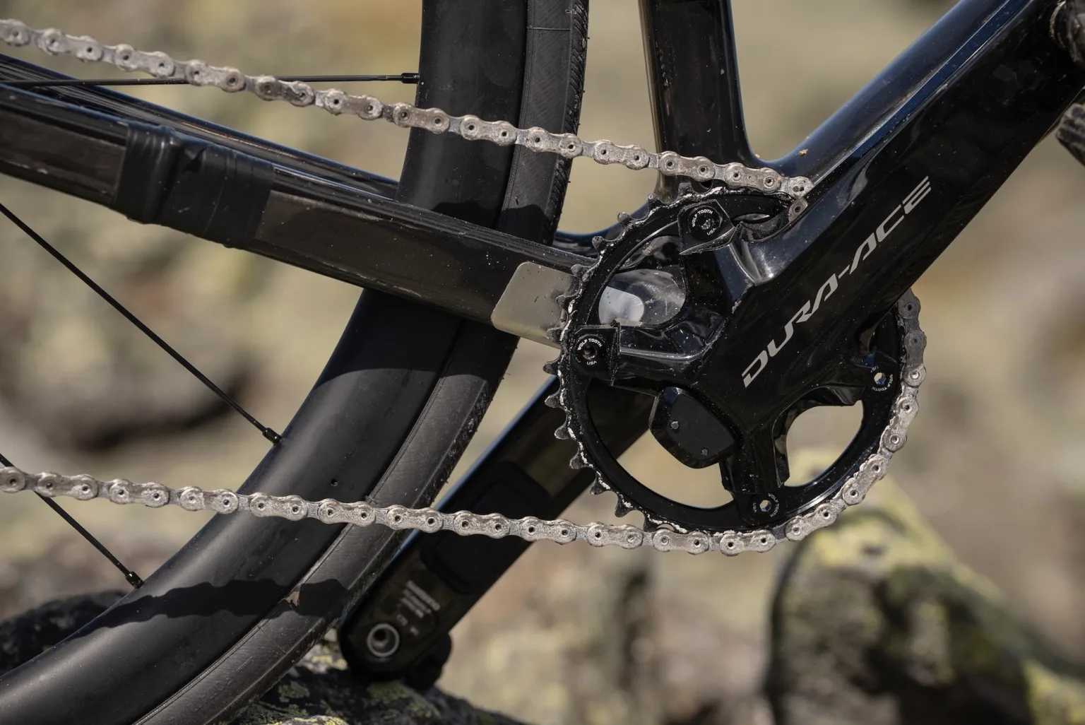 The chainring on Pete's hill climb bike