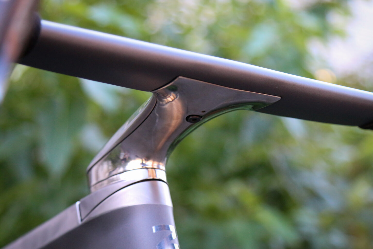 No22 Reactor aero road bike 3d printed titanium stem underside