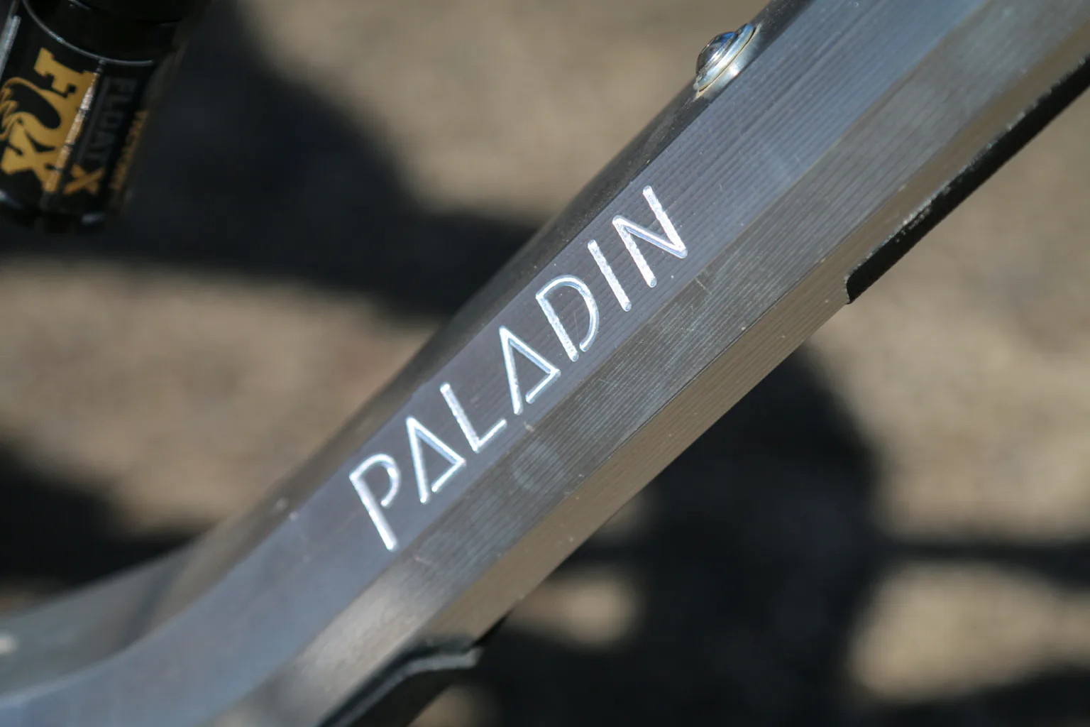Paladin CNC Machined mountain bike frame logo