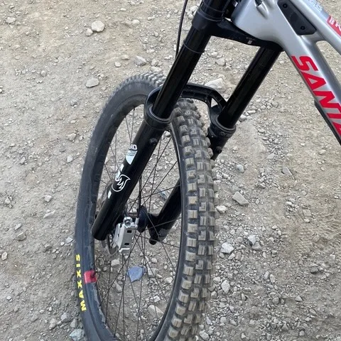 rear shot of the brake caliper on jackson goldstone's bike.