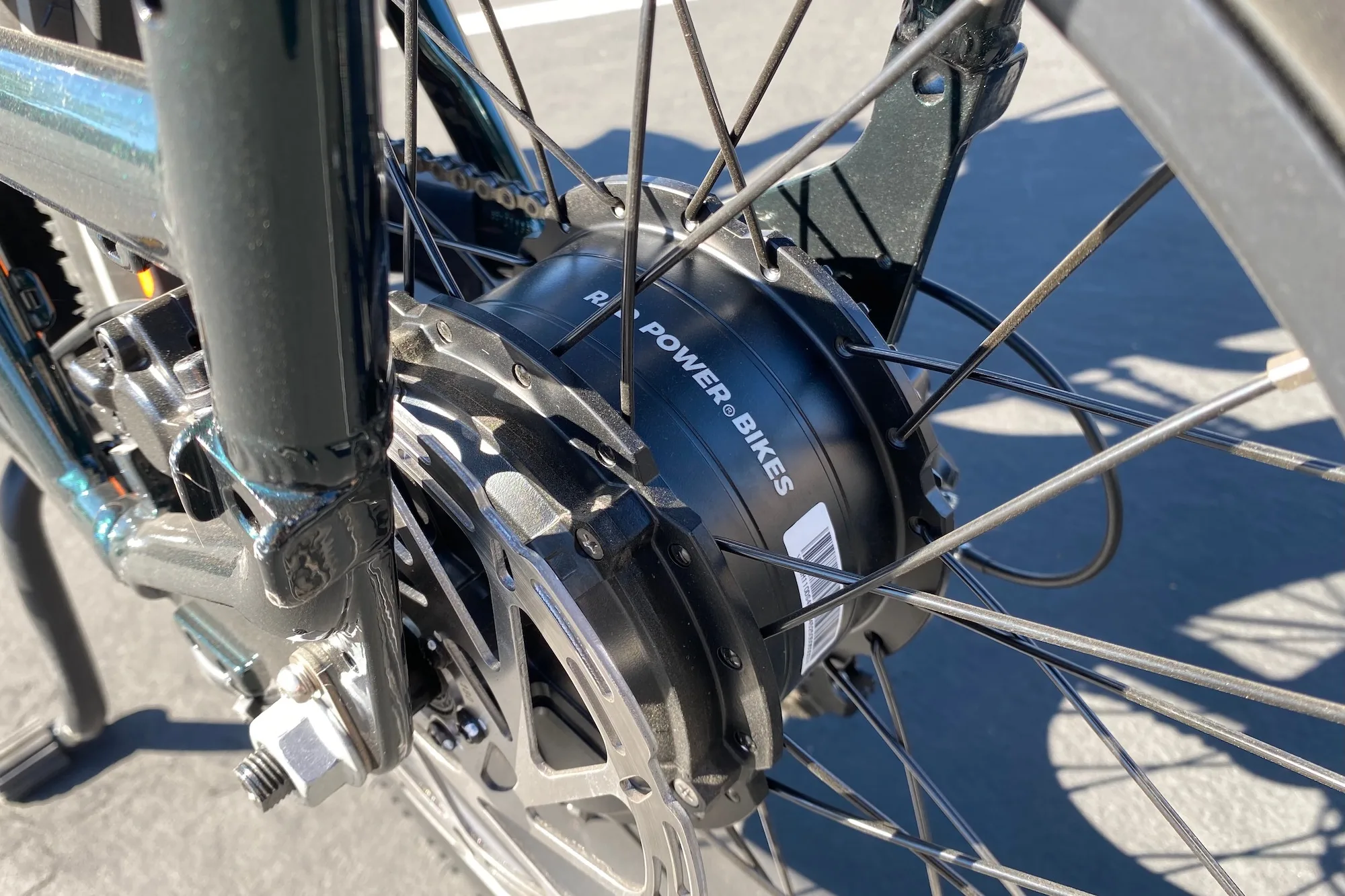 the 750W rear hub motor on the RadRunner max