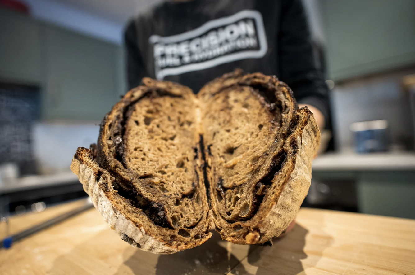 Sourdough bread made with NoNormal coffee paste
