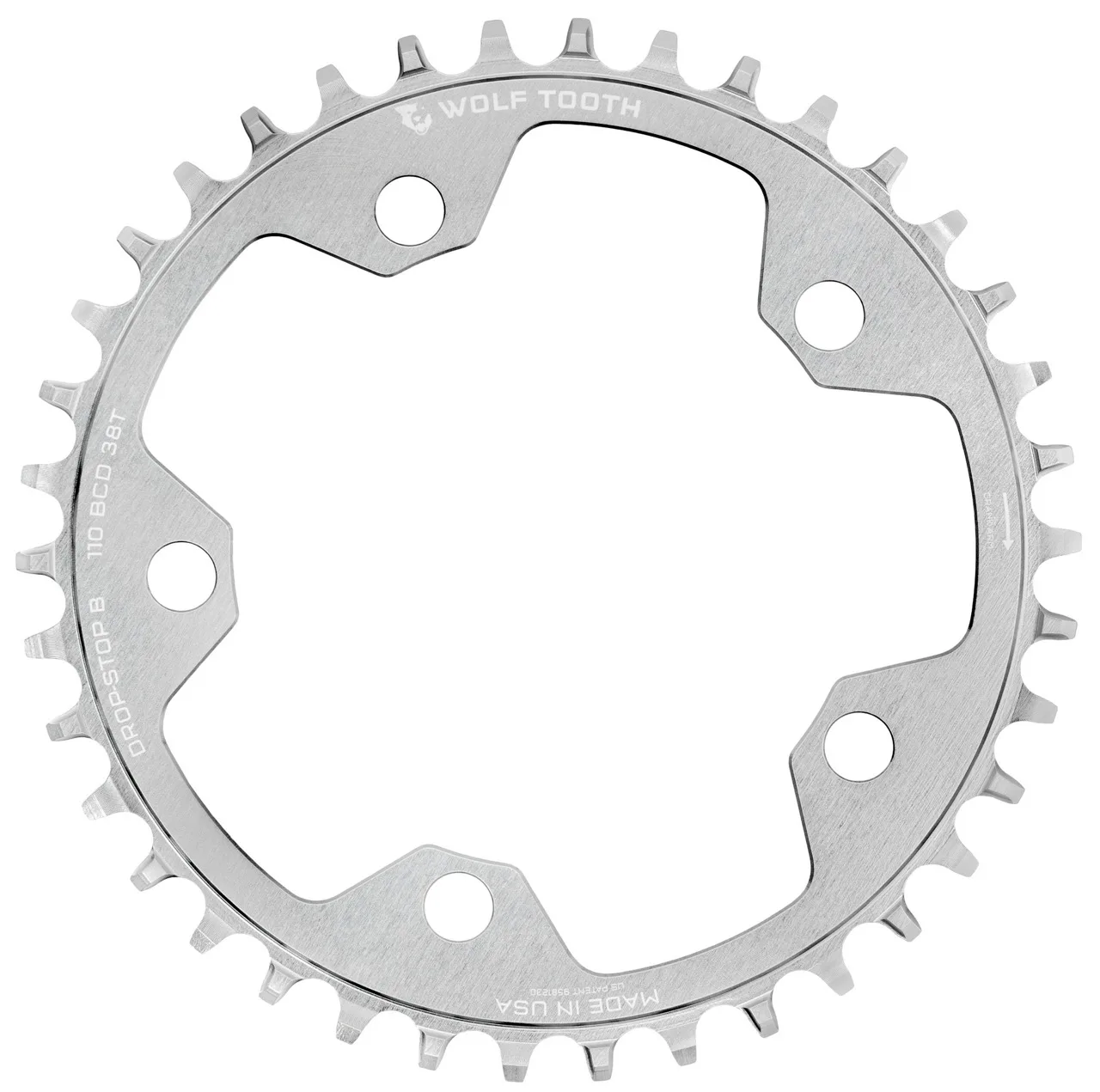 Wolf Tooth Raw Silver Chainrings 110 38t