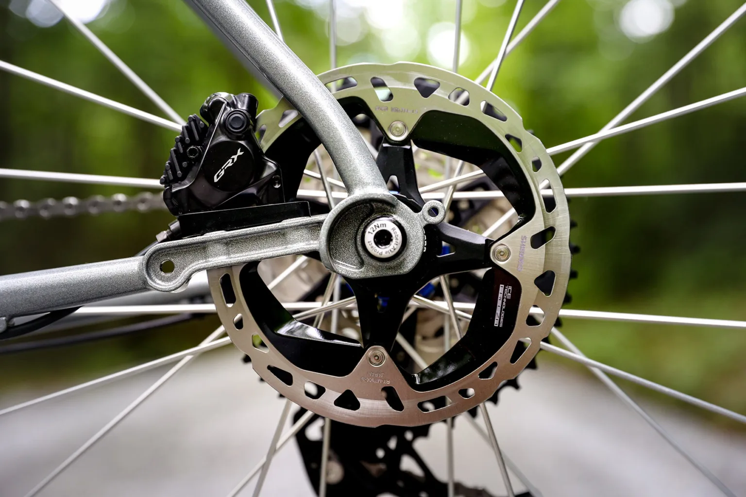 rear brake closeup on 2025 cane creek pisgah project raffle gravel bike.