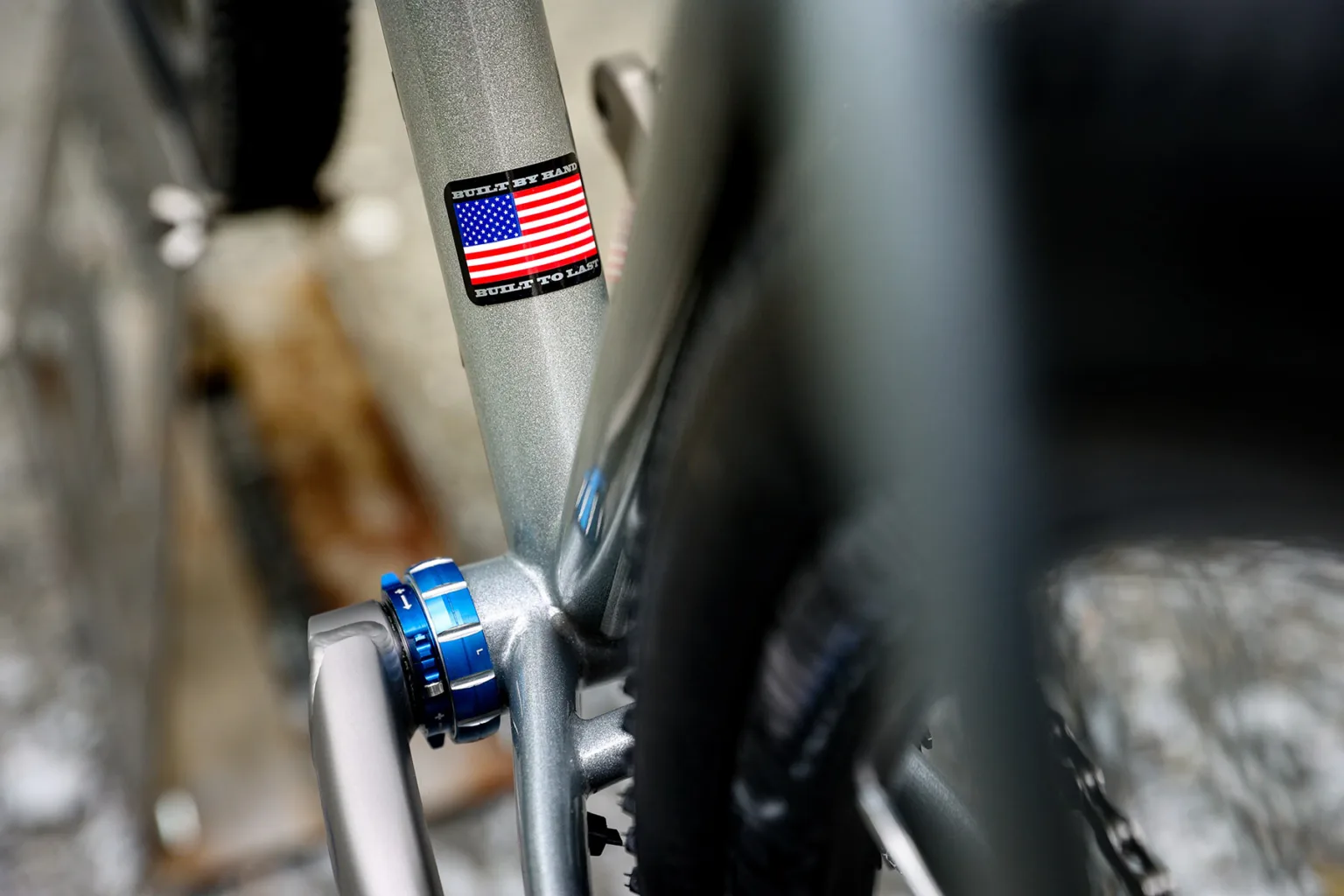 REEB frame and BB closeup on 2025 cane creek pisgah project raffle gravel bike.
