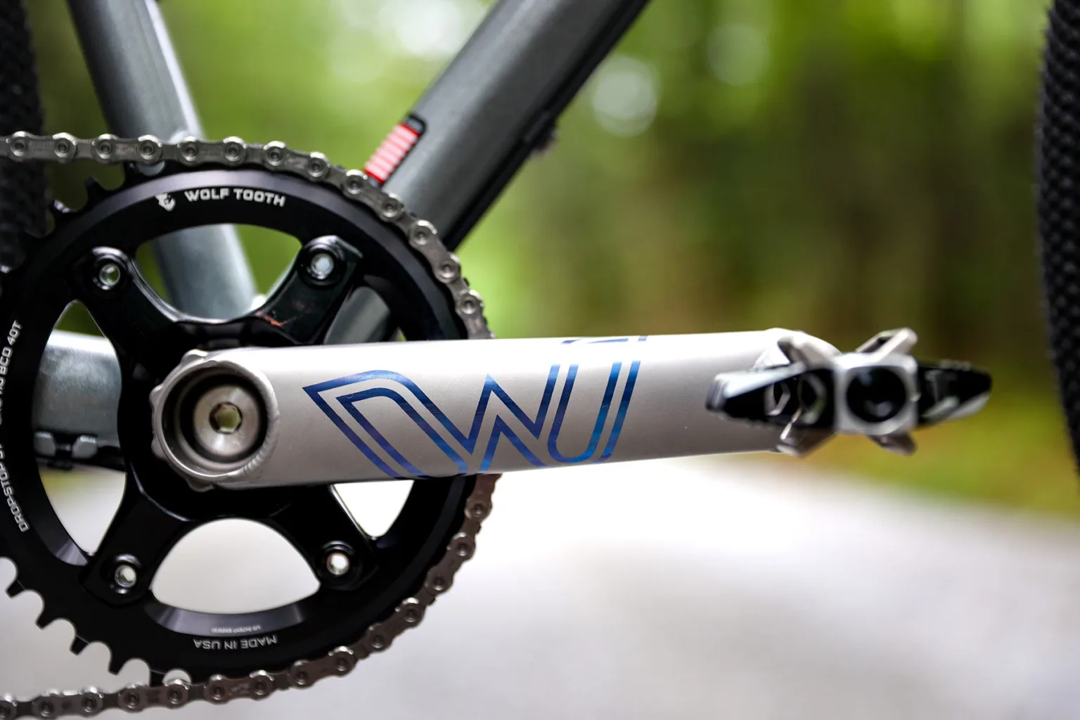 eewings crankset closeup on 2025 cane creek pisgah project raffle gravel bike