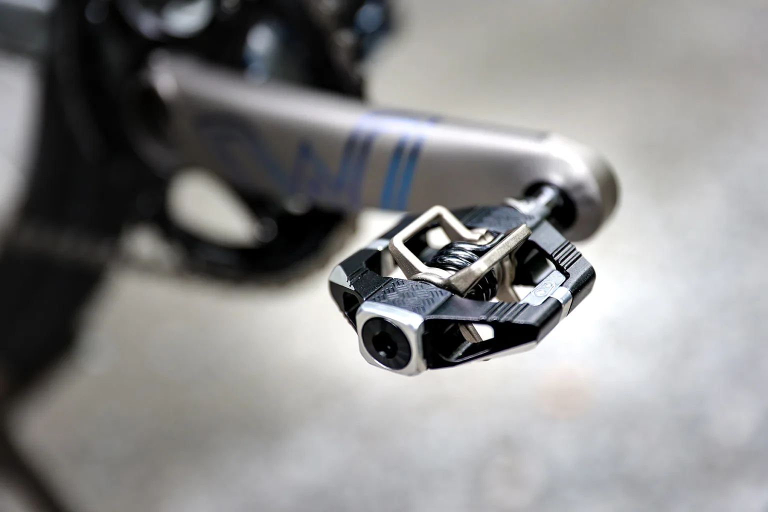 candy pedals closeup on 2025 cane creek pisgah project raffle gravel bike