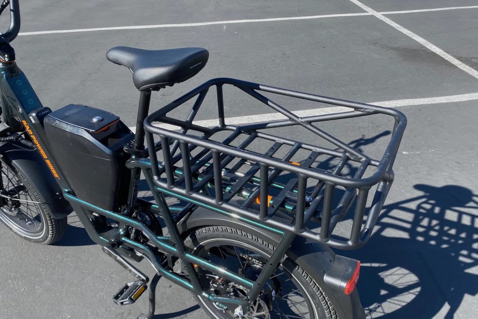 The large basket accessory on the radrunner