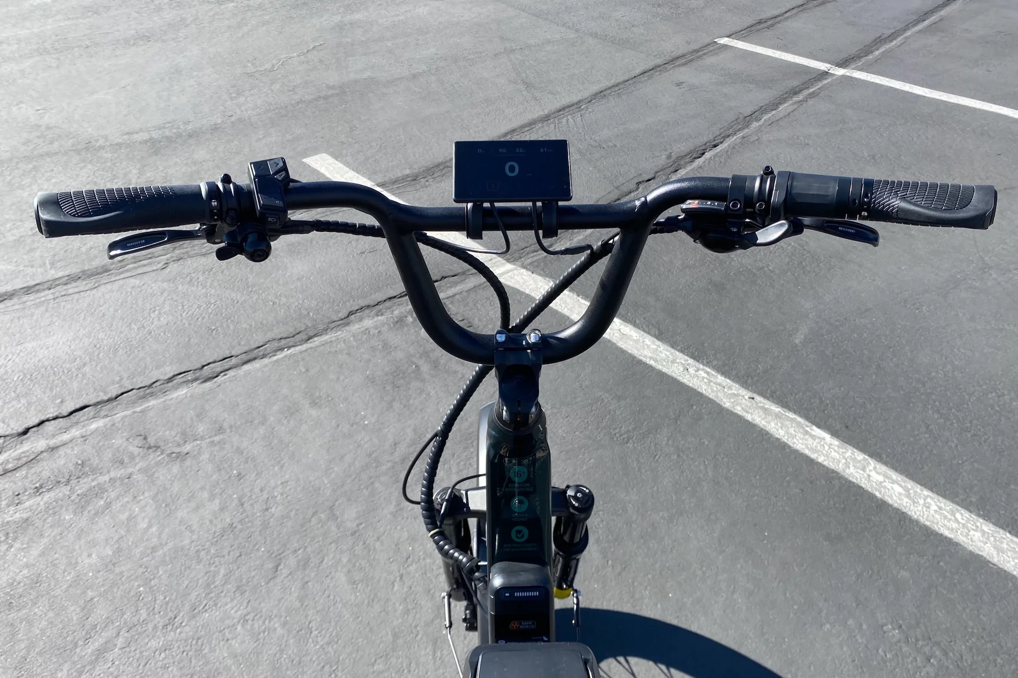 The BMX-style handlebar on the RadRunner Max.