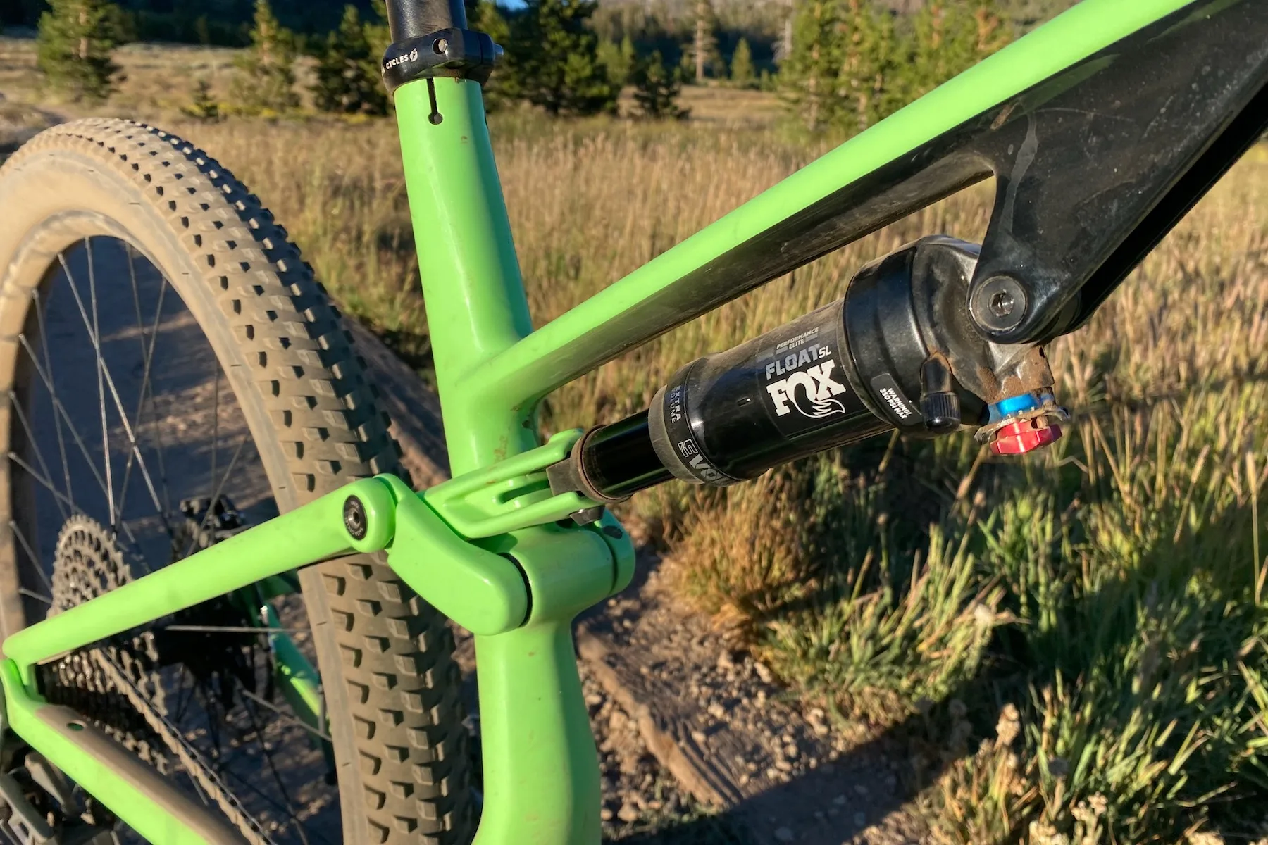 The Fox Float SL shock on the spearfish