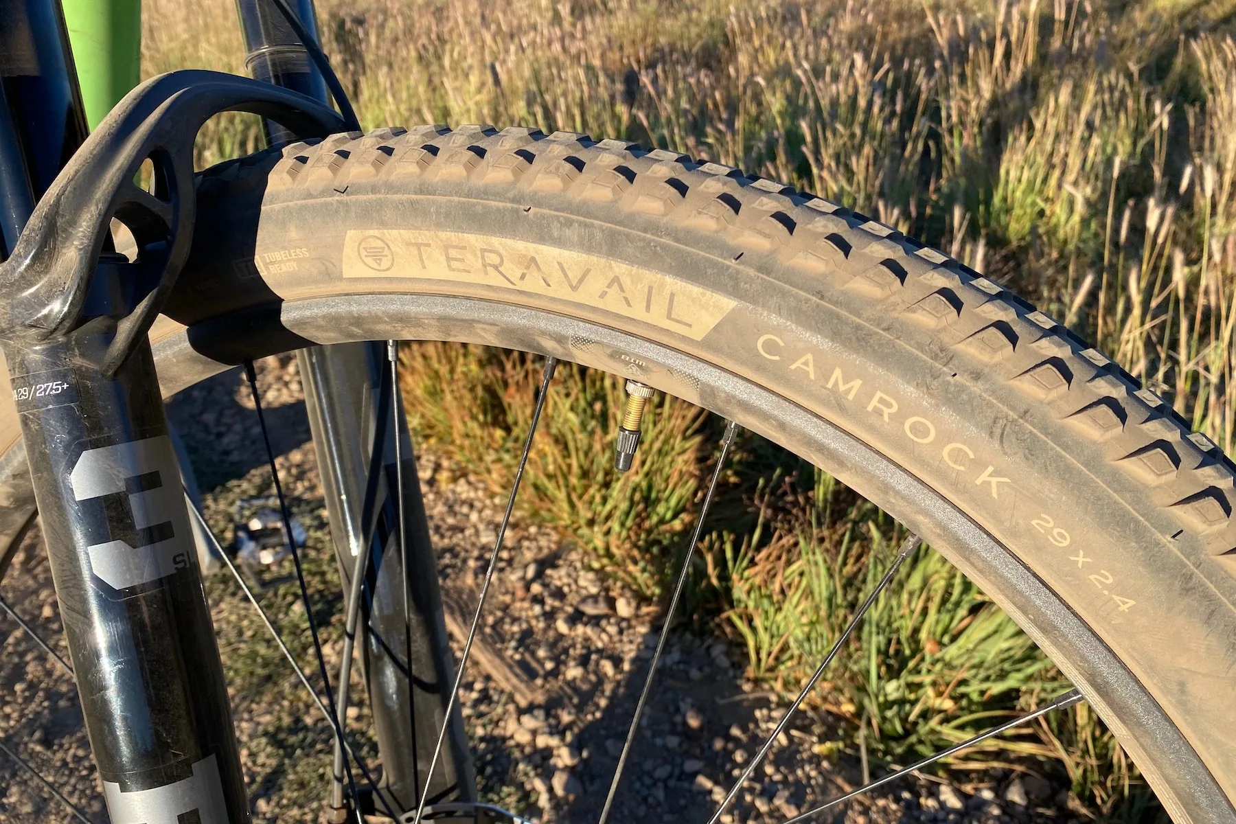 The hot patch on the teravail camrock tires on the salsa spearfish