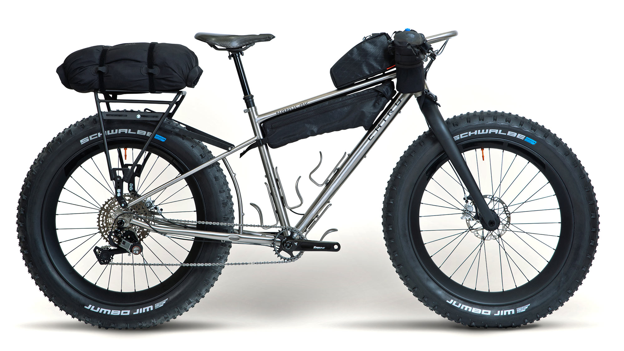 2025 Chiru Nanulak titanium expedition fat bike, loaded for adventure