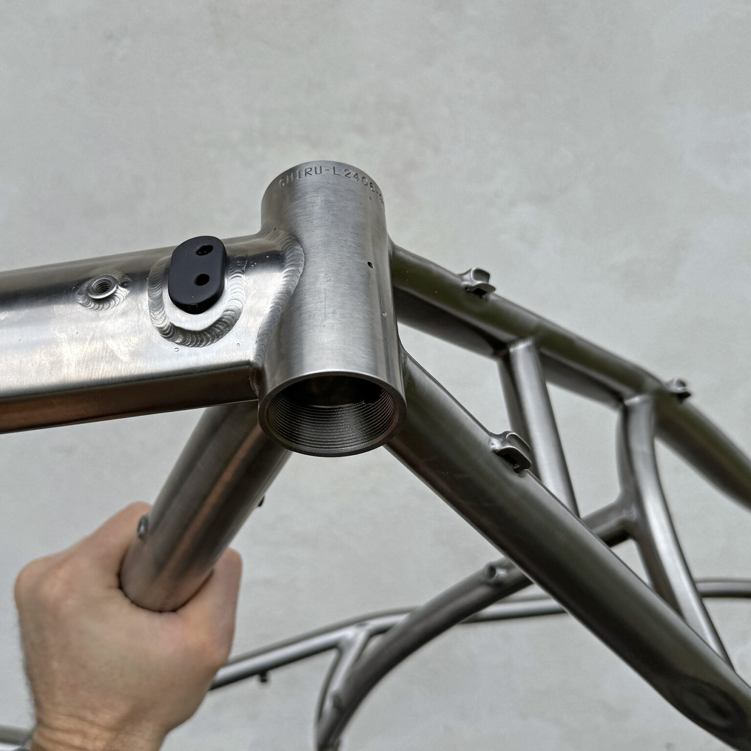 2025 Chiru Nanulak longtail titanium adventure fat bike, narrow MTB bottom bracket