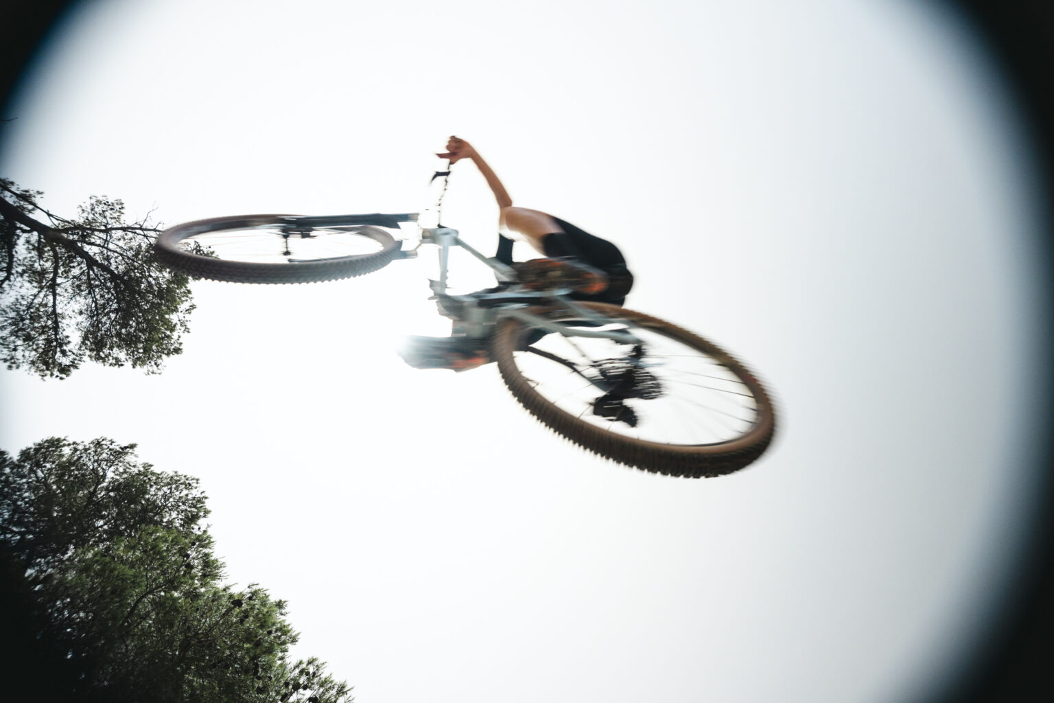 mountain biker jumping with the Reynolds 309 XC wheels