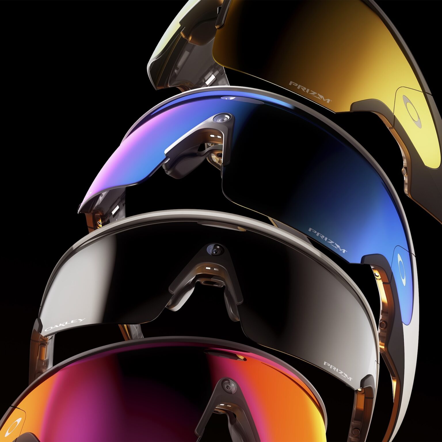 studio image of the four frame and lens combinations for the Oakley Meta Vanguard