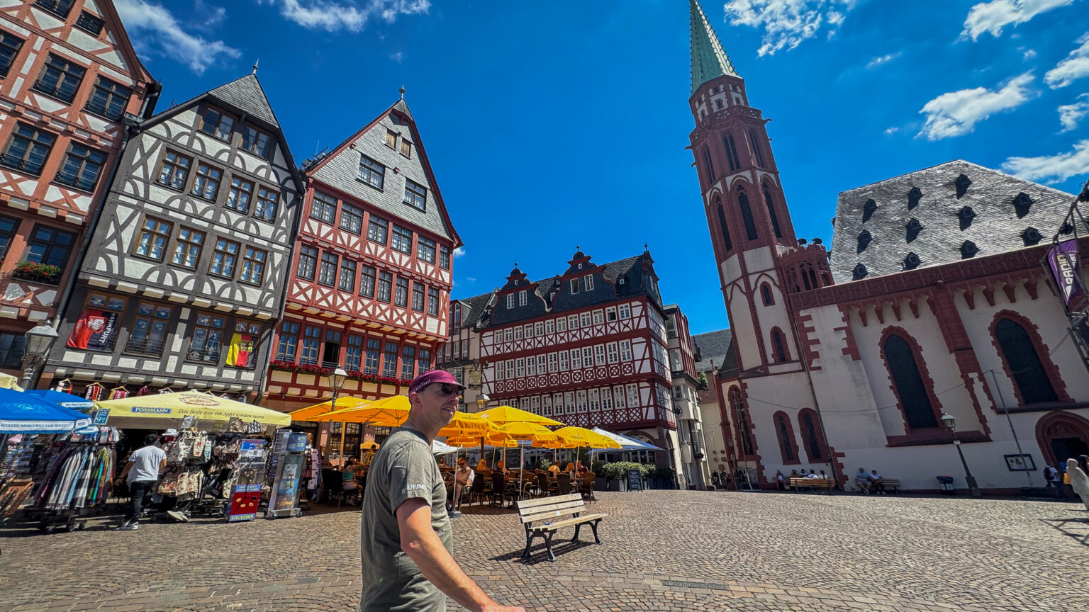 Frankfurt Germany site seeing by TERN folding bike