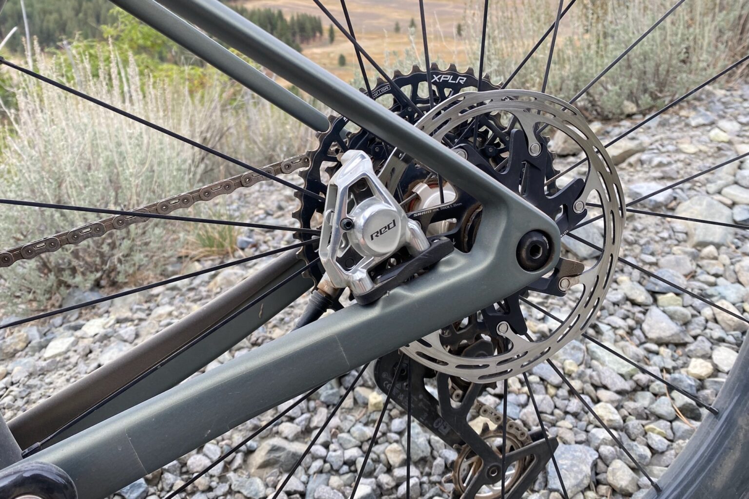 The SRAM Red brakes on the Terra Race