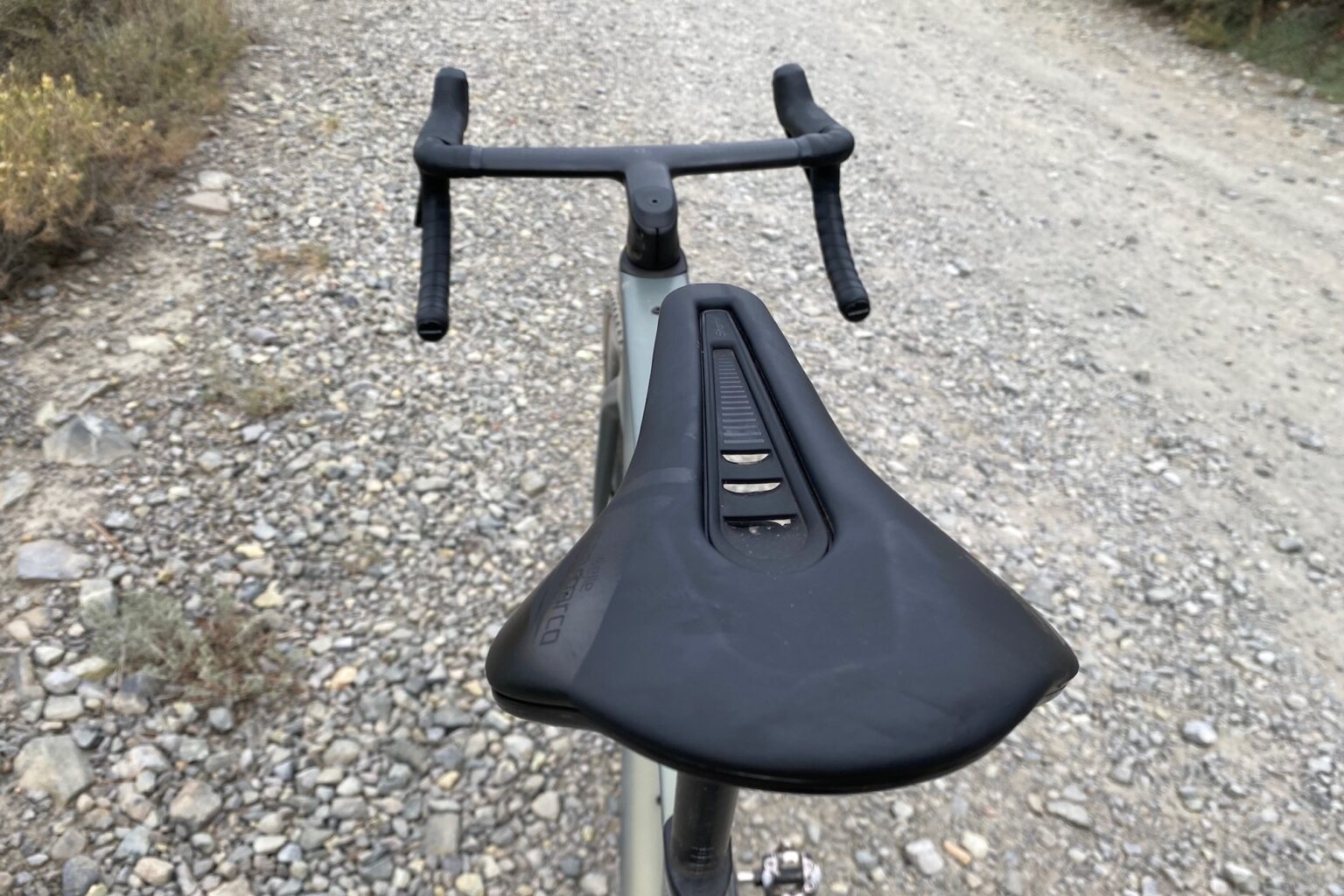 close view of the Selle San Marco saddle on the Terra Race