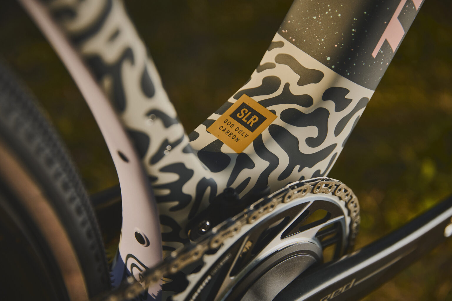 Bottom bracket area of the Topo x Trek collab Checkmate