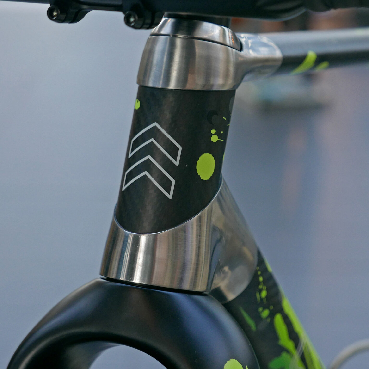 Curve 007 Kev prototype carbon & titanium gravel bike, headtube