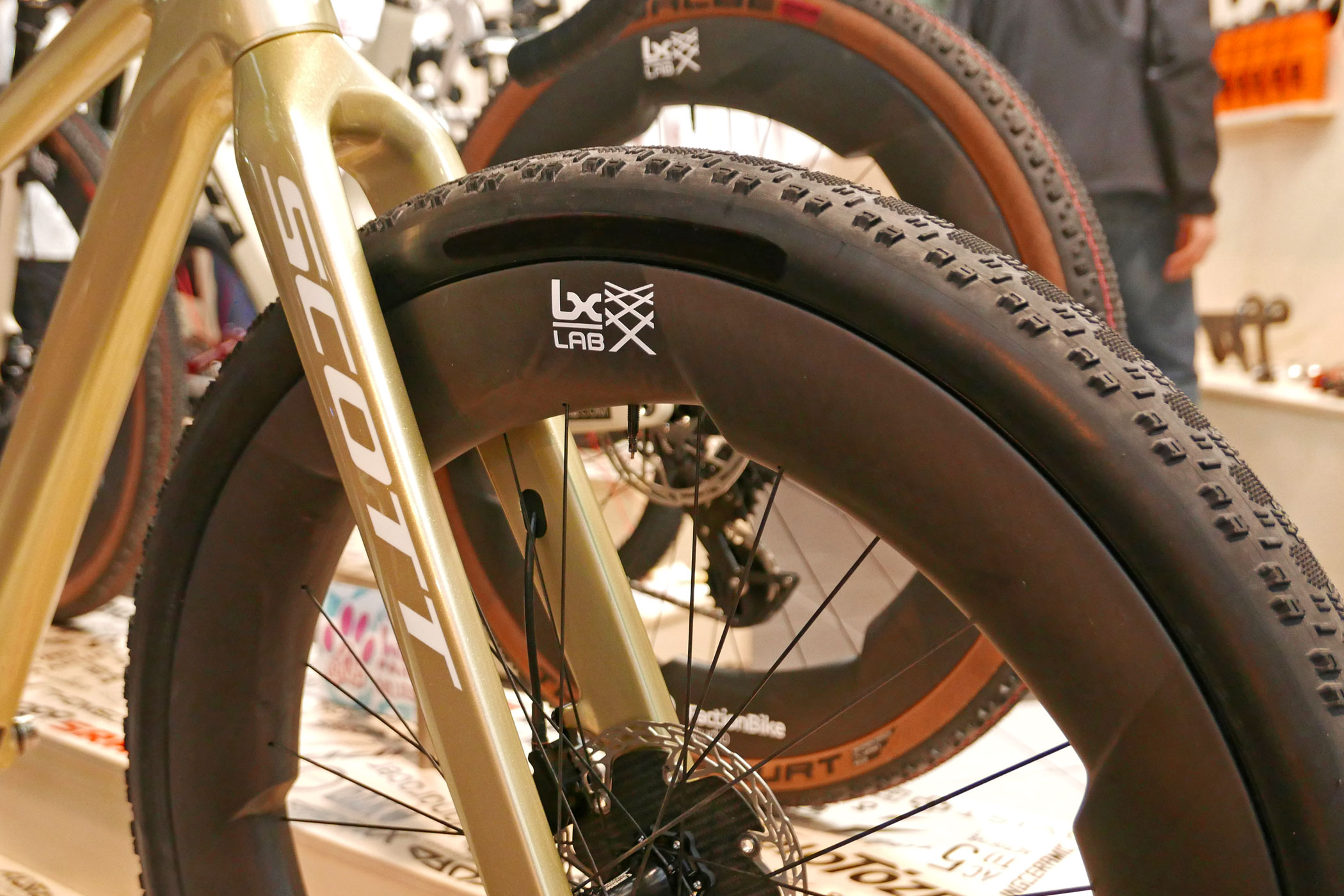 Dangerholm + FactionBike Studio LX Lab prototype ultra-wide aero carbon gravel wheel concept, up close