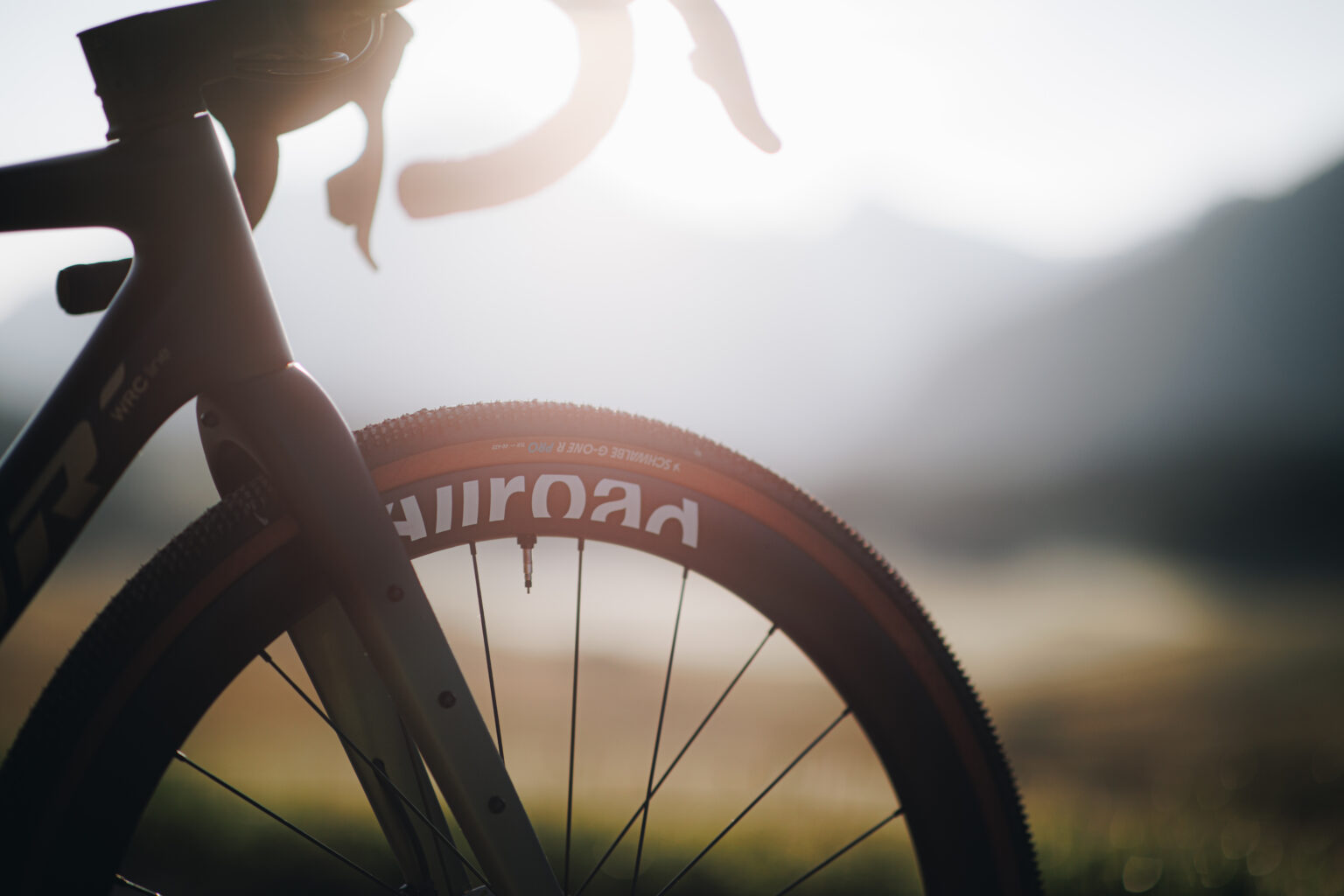 Picture of Allroad S Carbon wheels with scenic backdrop