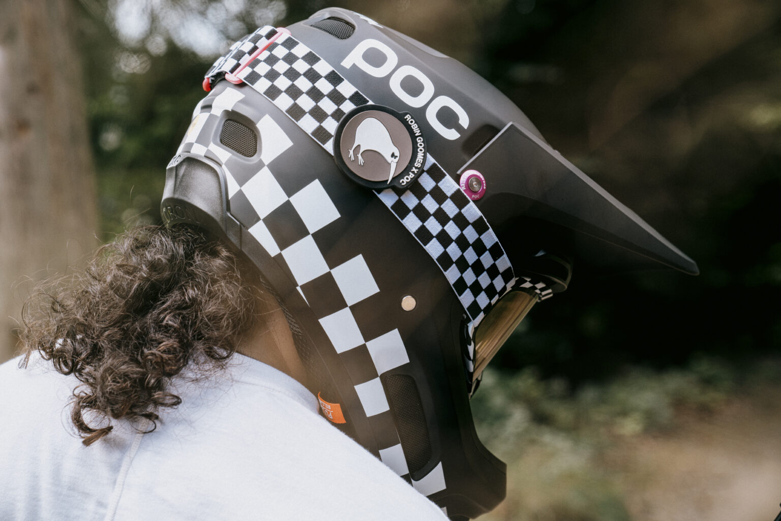POC x Robin Goomes helmet and goggles collab