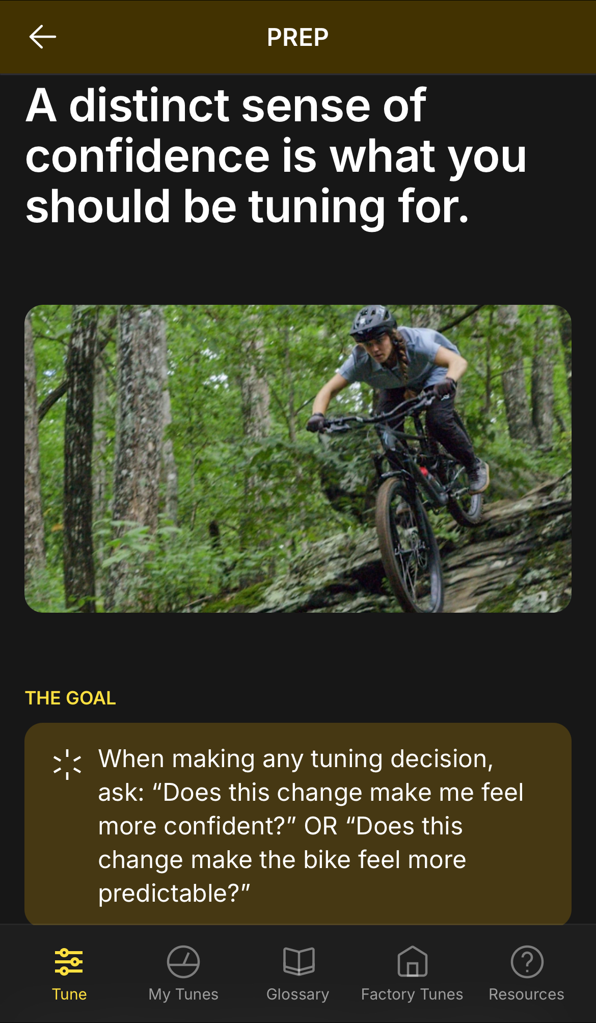 Cane Creek Shock Tuner app helpful info