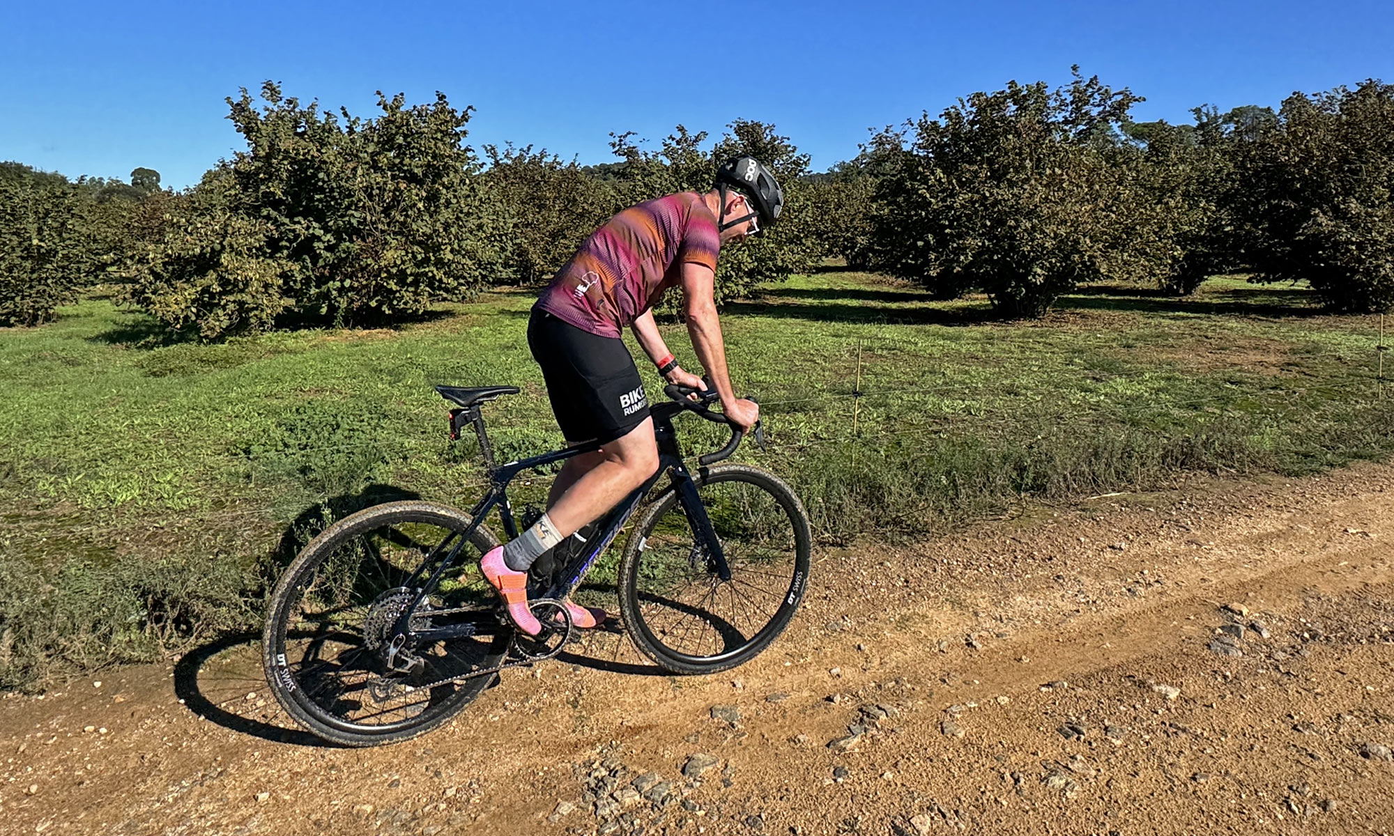 2025 Merida Mission aero carbon gravel race bike, Cory climbing