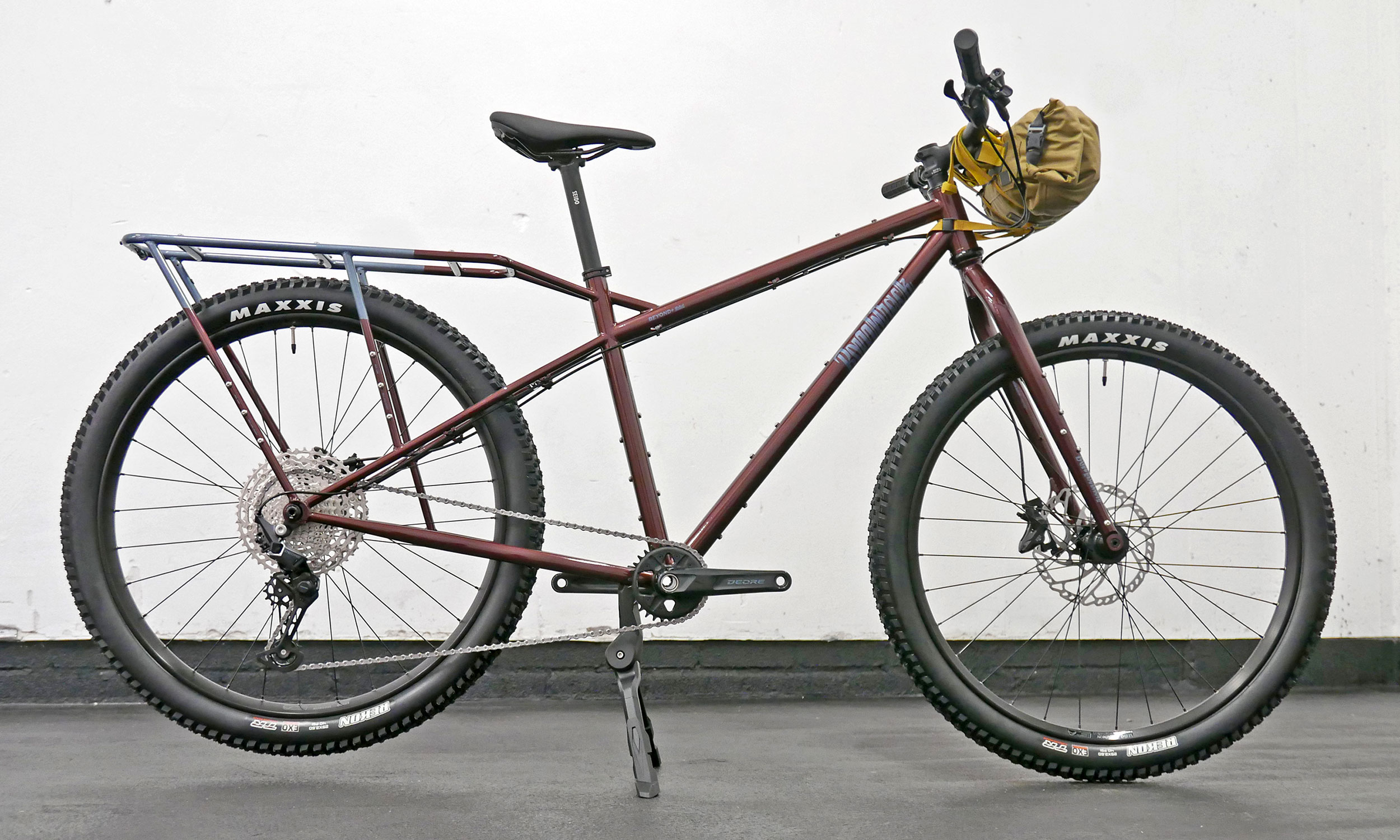 Bombtrack Beyond+ MT steel midtail cargo adventure bike, complete on centerstand