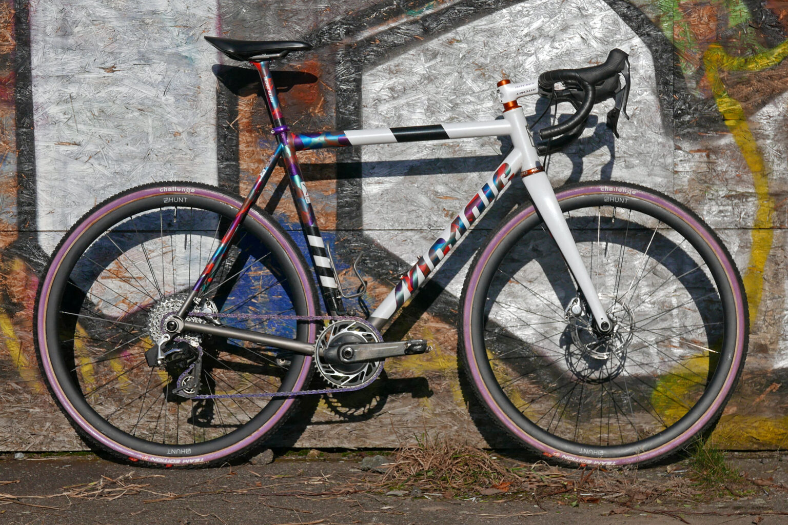 CX Pro Bike Check: Mosaic XT-1 titanium cyclocross bike, Ben Frederick's white front