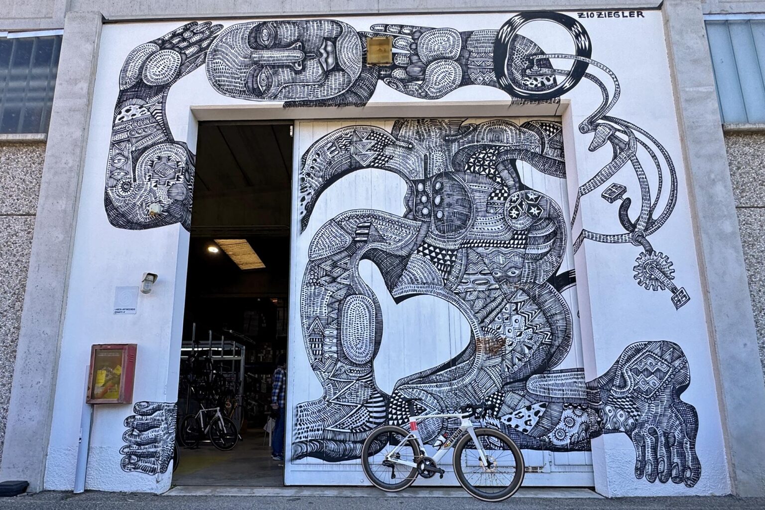 Cinelli Col;umbus Factory Tour & HQ visit in Milan, Italy - main factory door