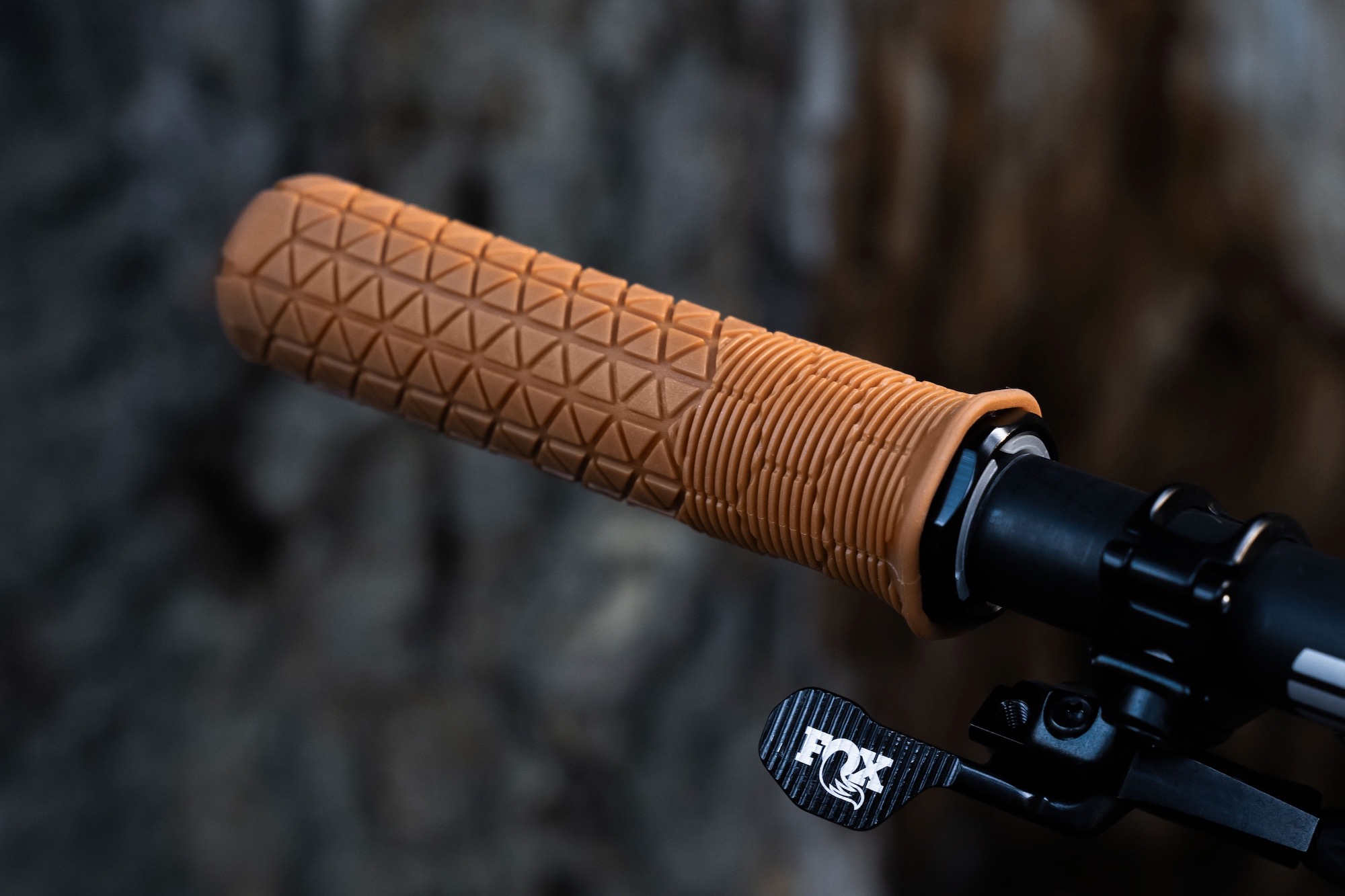 stock image of the ENVE Fractal mountain bike grips on a handlebar