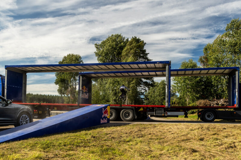 Jumping MTB Through Two Moving Trucks? Red Bull Stunts Continue to Get More Insane