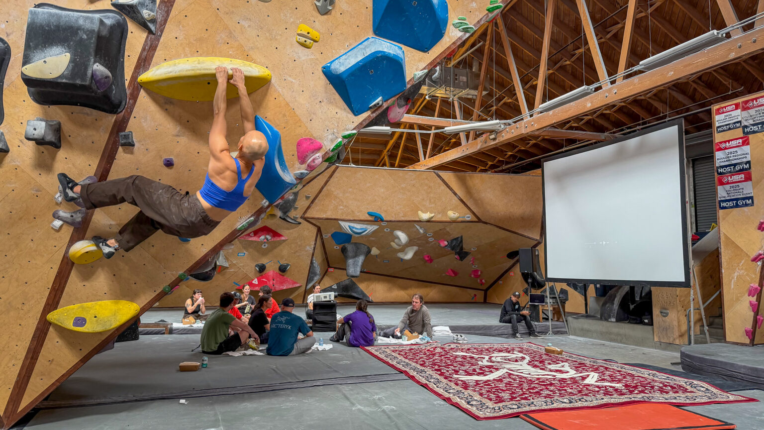 Alannah Yip climbing