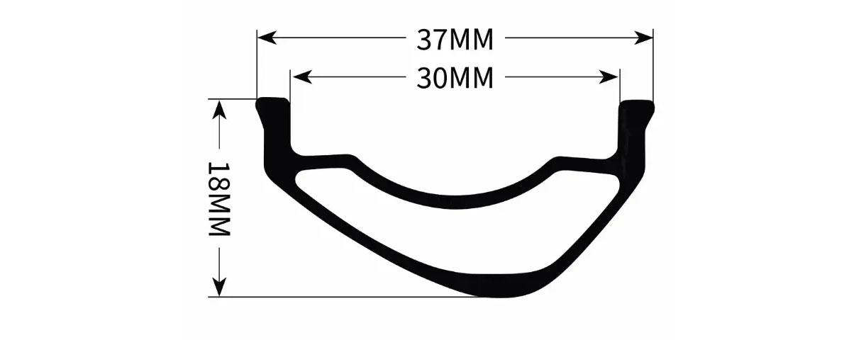 rim profile for boyd kanuga ff all-mountain alloy MTB wheelset.